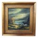 Small vintage painting of a countryside landscape – Oil on canvas – Old house