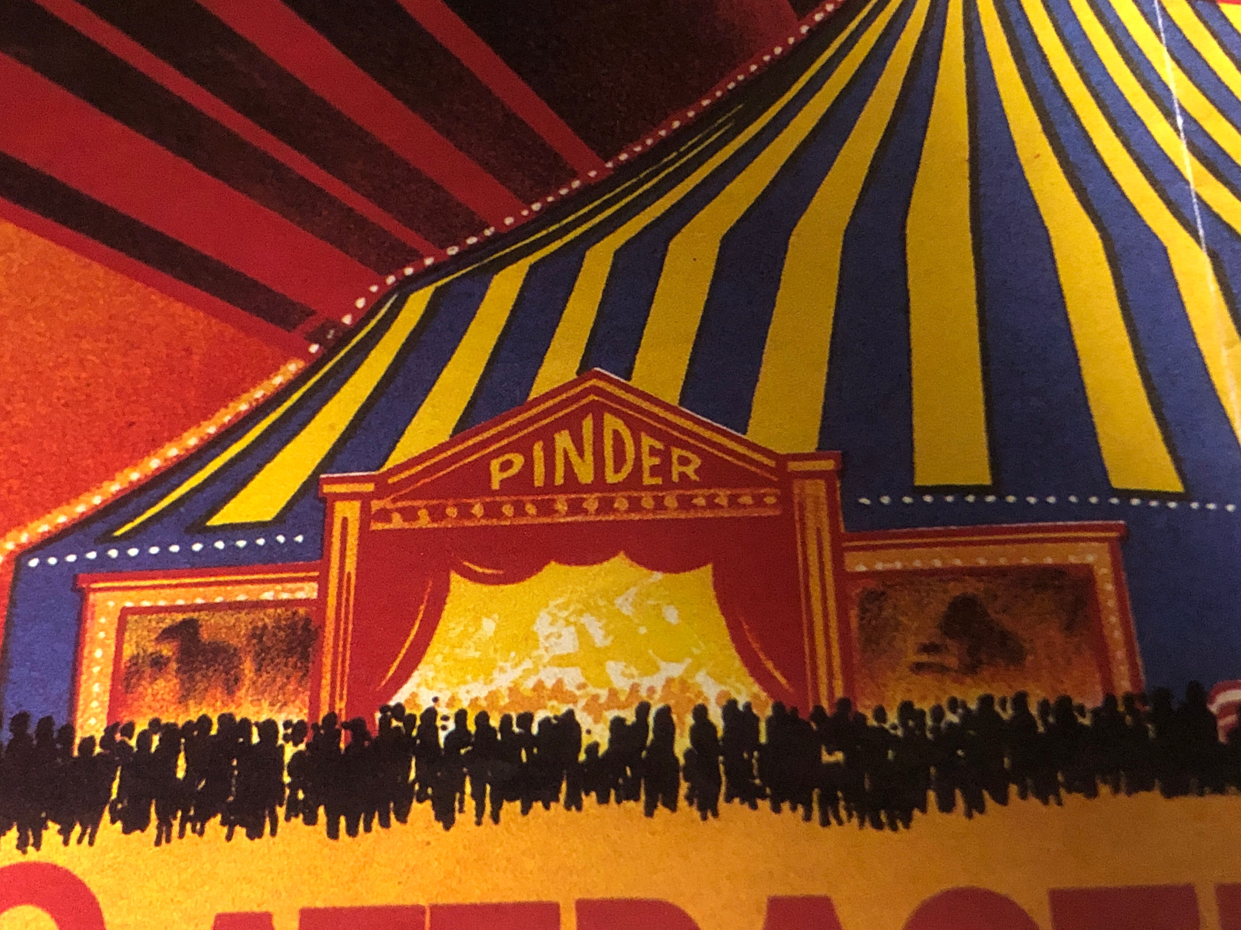 Small old poster cirque pinder ortf the track to the stars