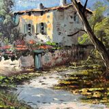 Villa by the seaside in Ramatuelle, oil on canvas signed Picard 1926.