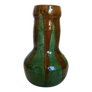 Vase bicolore vert et