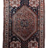 Handmade vintage Persian Shiraz rug 149cm x 208cm, 1940s