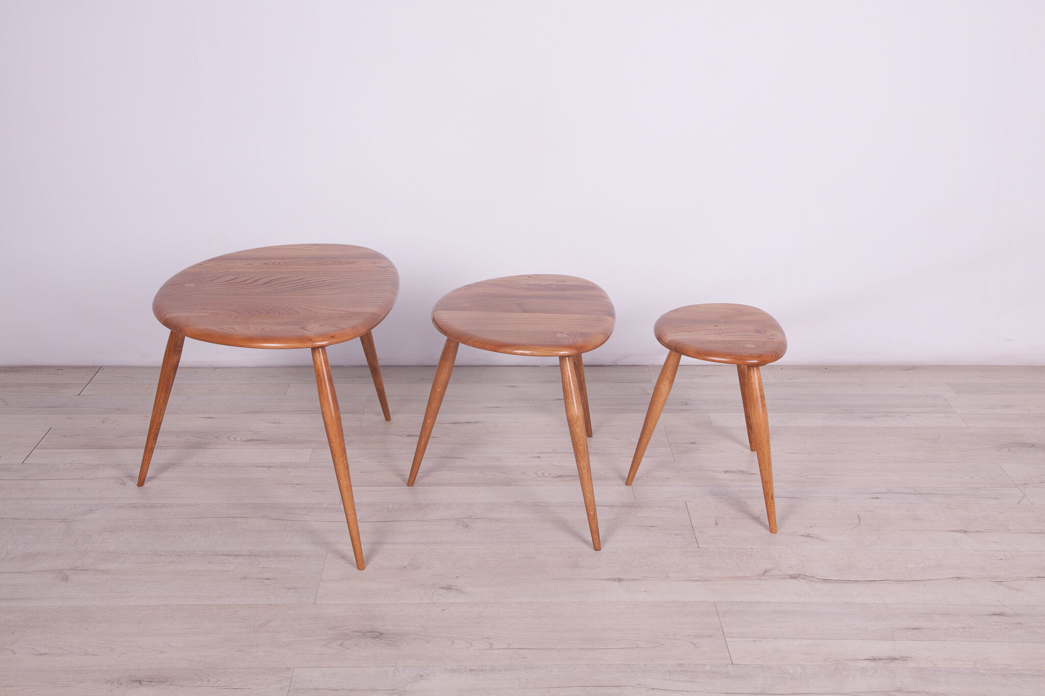 Pebble Nesting Tables by Lucian Ercolani for Ercol, 1960s, Set of 3