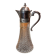 Beautiful moulded glass carafe jug, silver-plated mount, vintage.