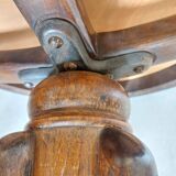 Thonet armchair, swivel, in wood and faux leather.