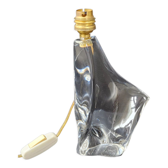 Pied de lampe cristal vintage 1950