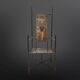 Copper and brass throne chair by Cor de Ree, Netherlands 1990