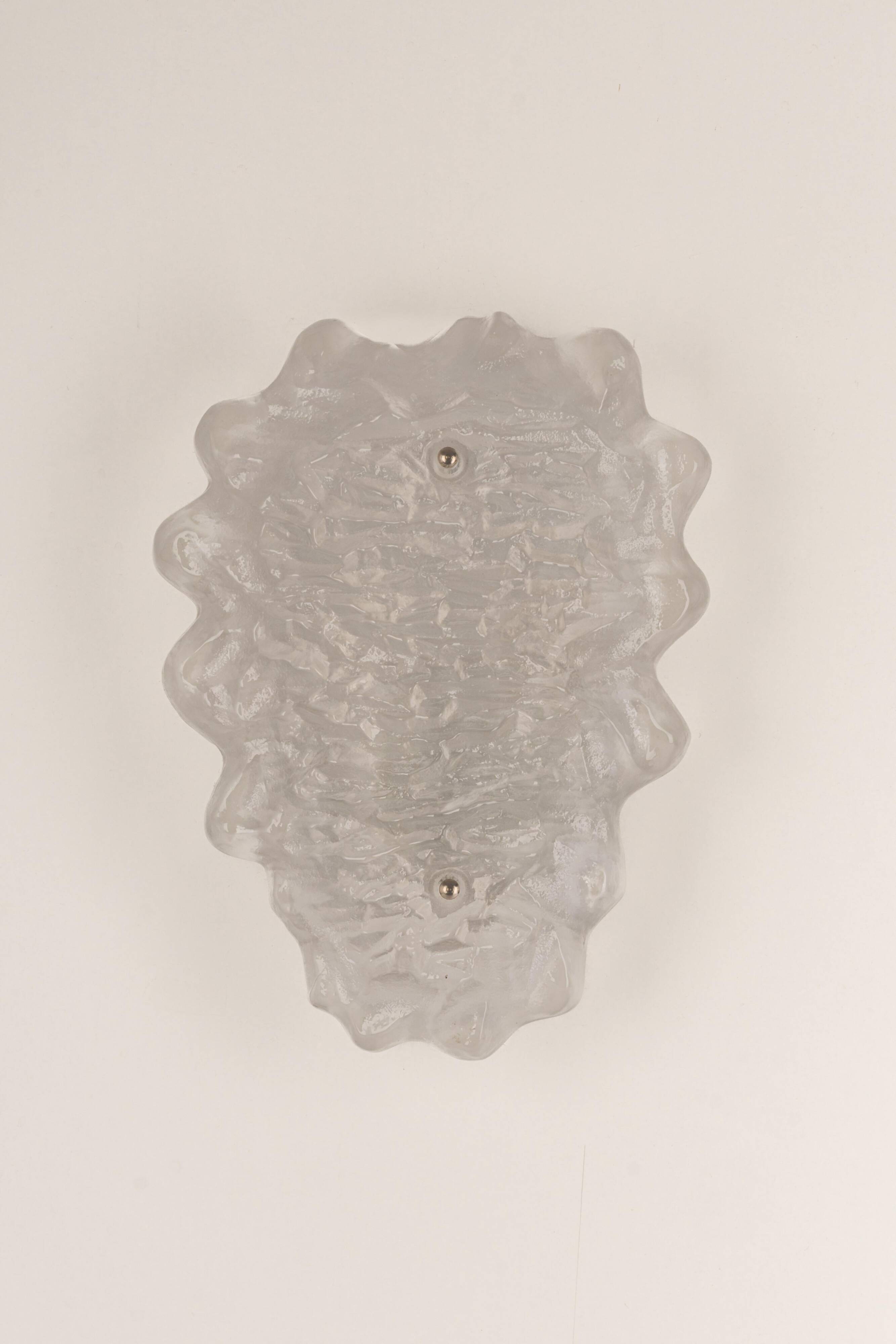 Crystal Glass Sputnik Wall Light by Peill & Putzler, Germany