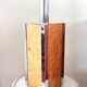Chrome and wood lamp base, 60s-70s