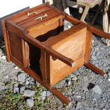 Table desserte à tiroirs meuble de montagne esprit chasse fin 19éme siècle.