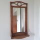 Vintage rattan entryway mirror