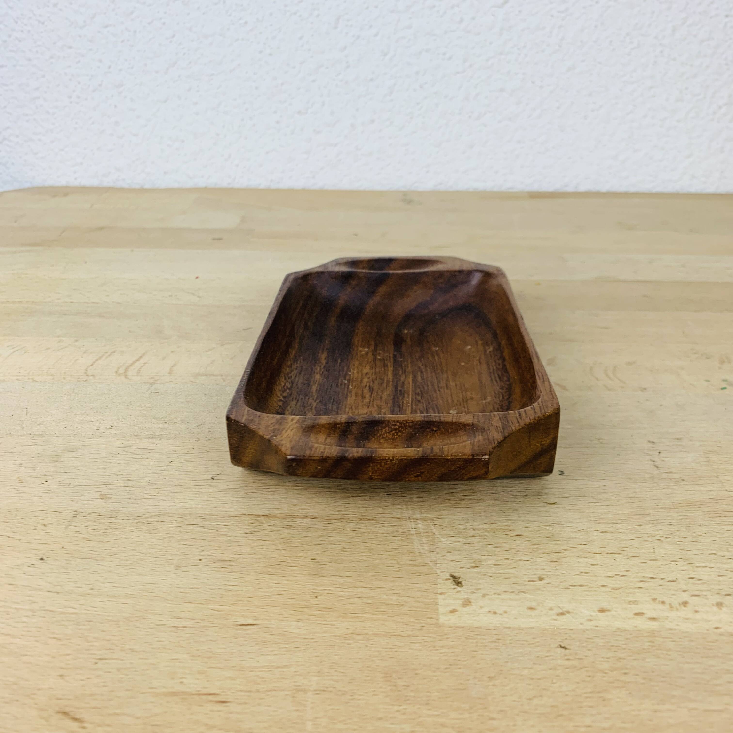 Scandinavian teak pocket tray
