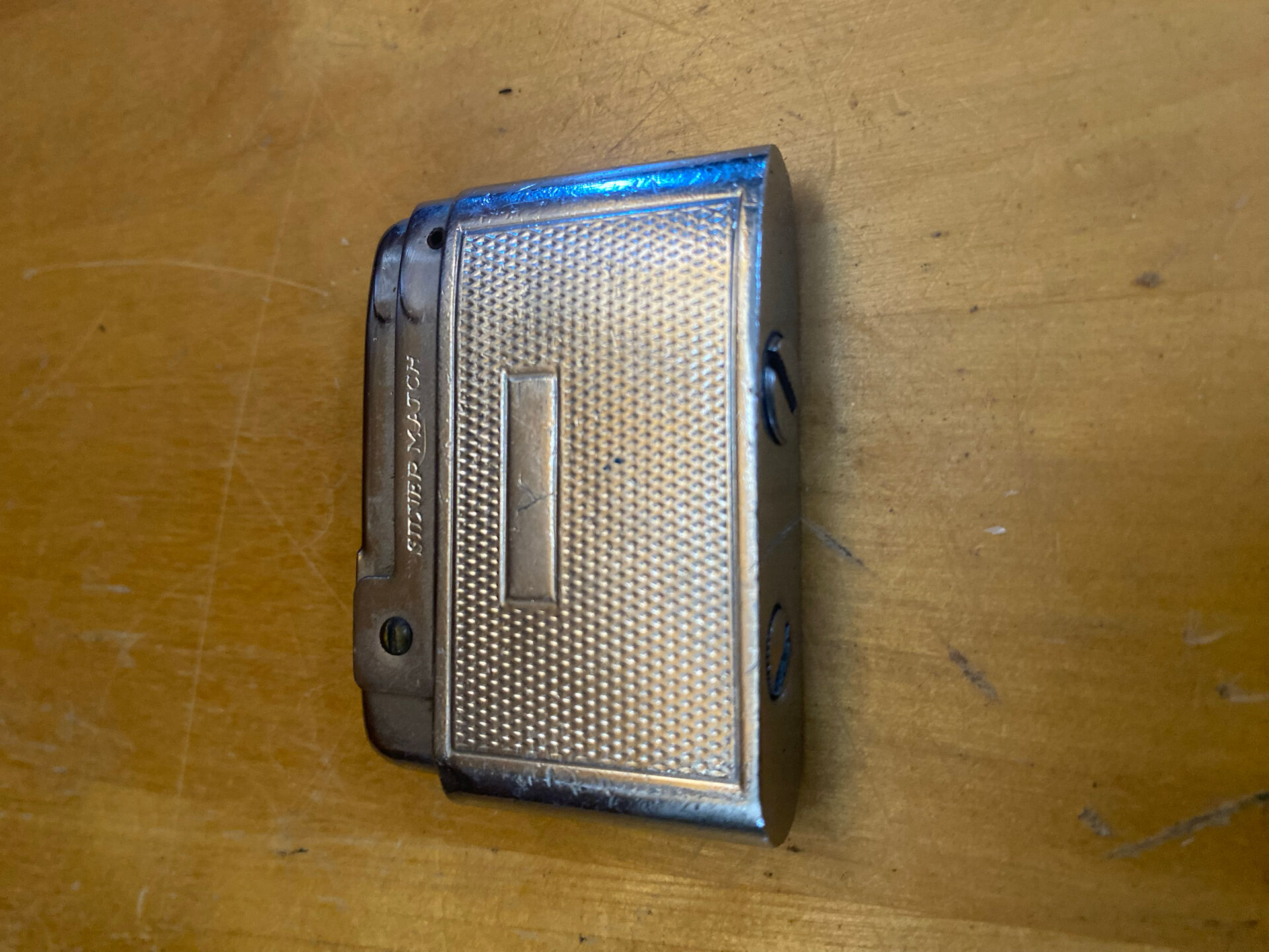 Vintage Silver Match Metal Lighter from the 1970s #E270