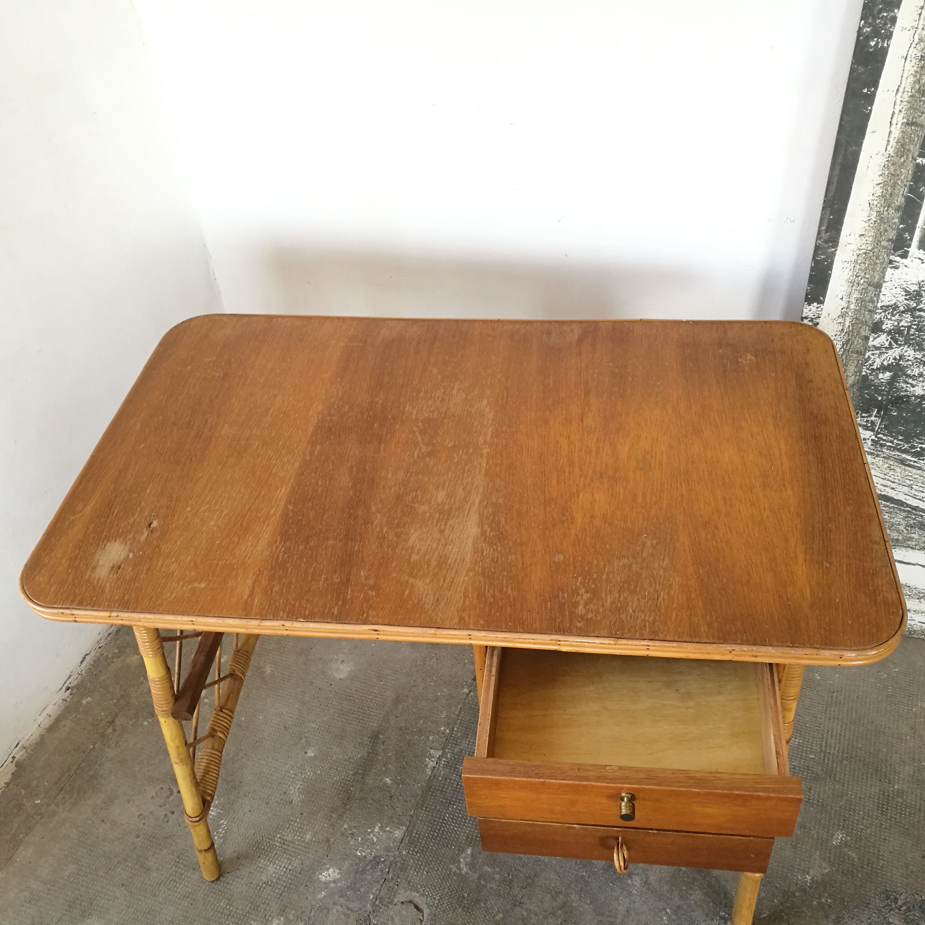 Bureau en rotin