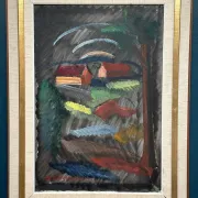 Large Original Swedish Oil on Canvas – “Landscape” by Bror Göransson – Signed – Vintage & Framed – 83 × 63 cm (32.7" × 24.8")