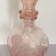 Pink glass decanter
