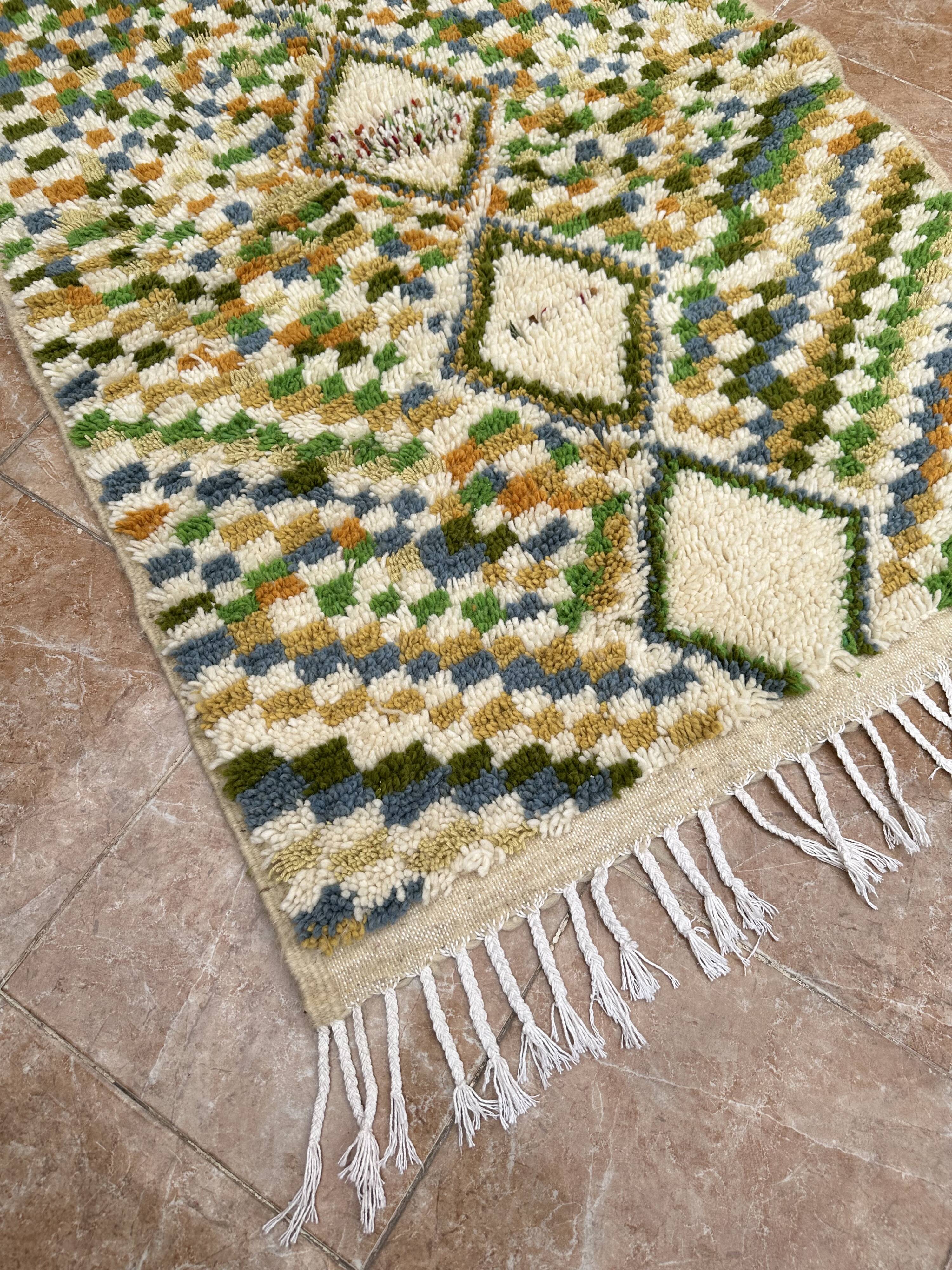 Small Moroccan Azilal rug, authentic vintage Moroccan Berber rug
