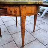 Table bouillotte ancienne style louis xvi plateau marbre