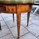 Antique Louis XVI style hot water bottle table with marble top