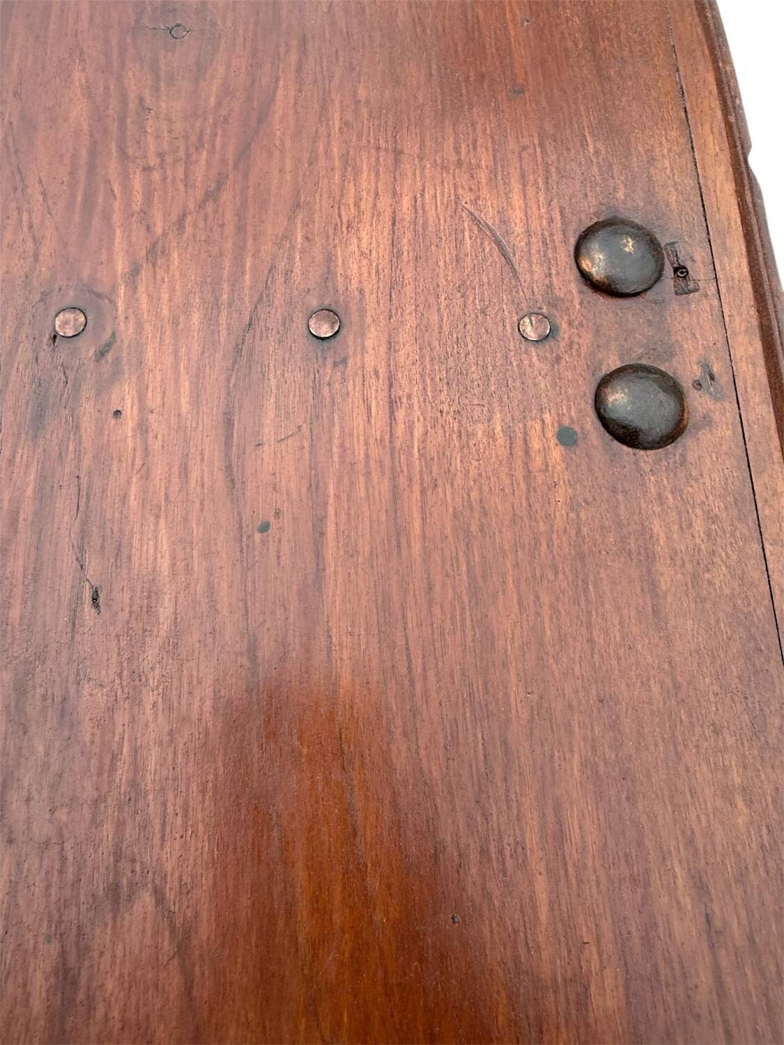 Large antique chest / bed end in solid exotic mahogany wood. 19th century