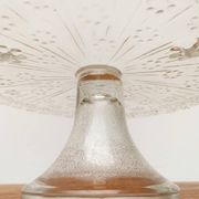 Plateau à gâteau en verre scandinave vintage