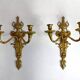 Bronze wall sconces Louis XVI, Belle Époque circa 1880–1910