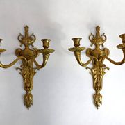 Bronze wall sconces Louis XVI, Belle Époque circa 1880–1910