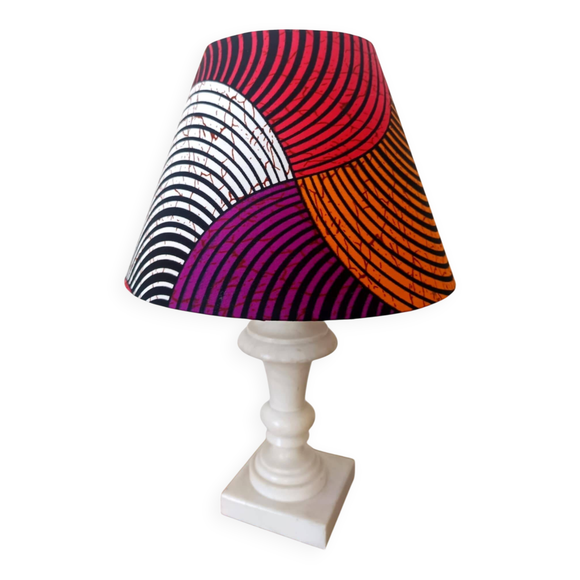 Alabaster lamp and Wax lampshade