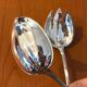 Christofle ribbon and bell-shaped salad serving pieces, very beautiful and
