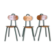 Trio of industrial tubular chairs - design 1960