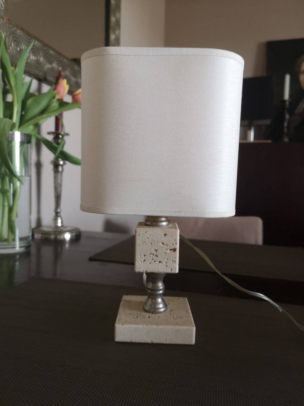 Travertine lamp - 1960s/70s