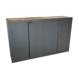 Factory blue patinated workshop furniture