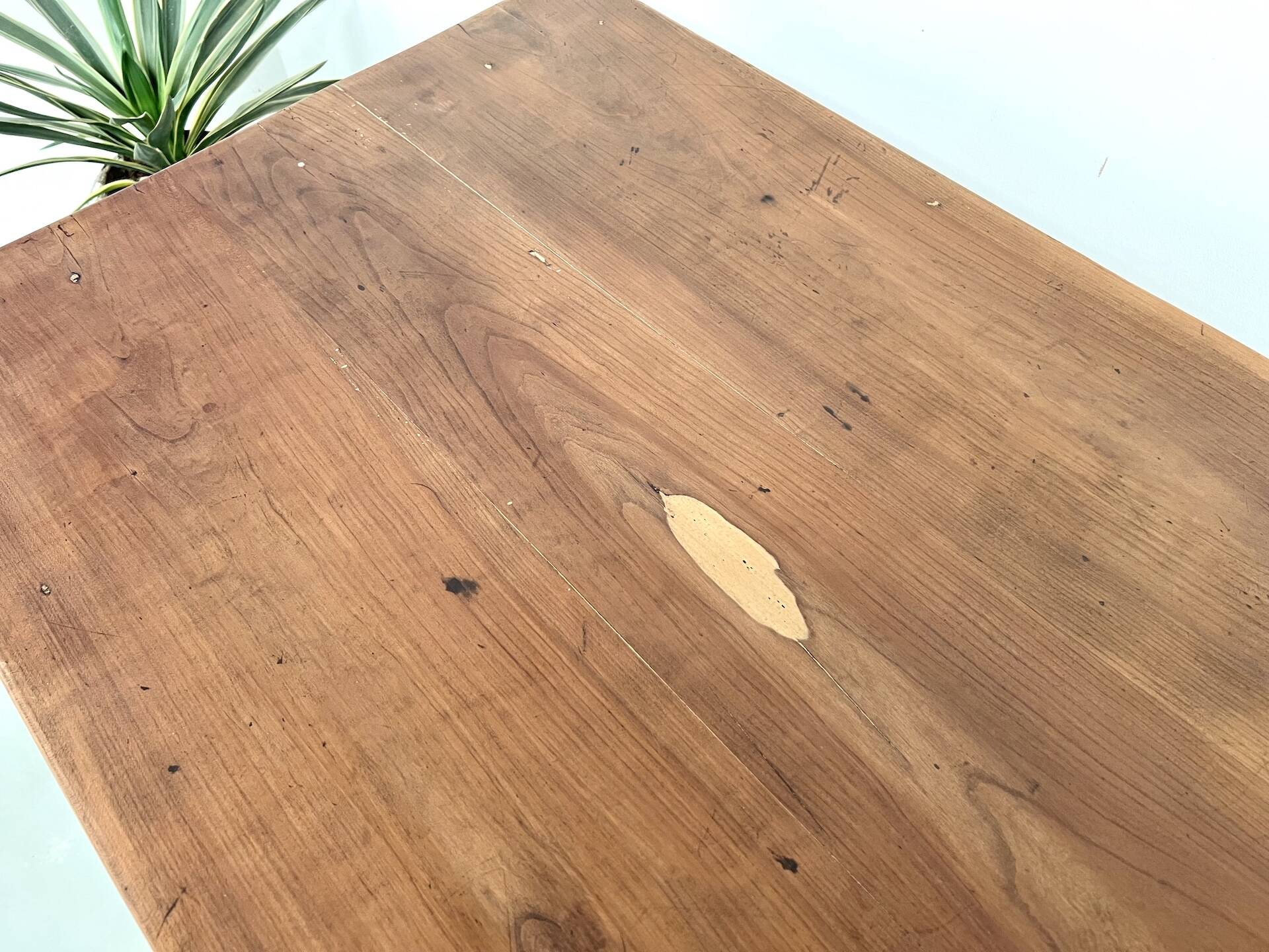 Solid cherry wood desk with spindle legs