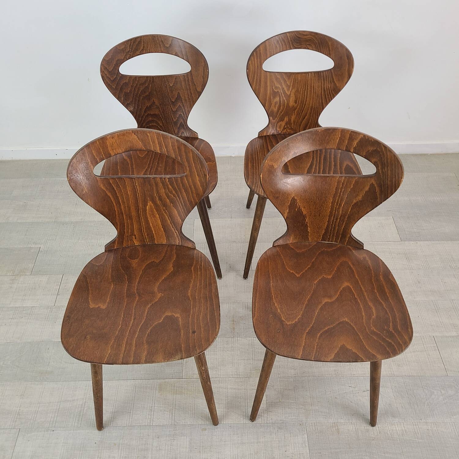 Vintage Baumann chairs 1960 brasserie bar Scandinavian design