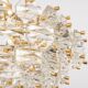 Dazzling chandelier, brass and crystal glass by Kinkeldey, Germany, 1970s.