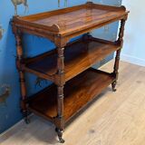 antique mahogany three-tiered étagère