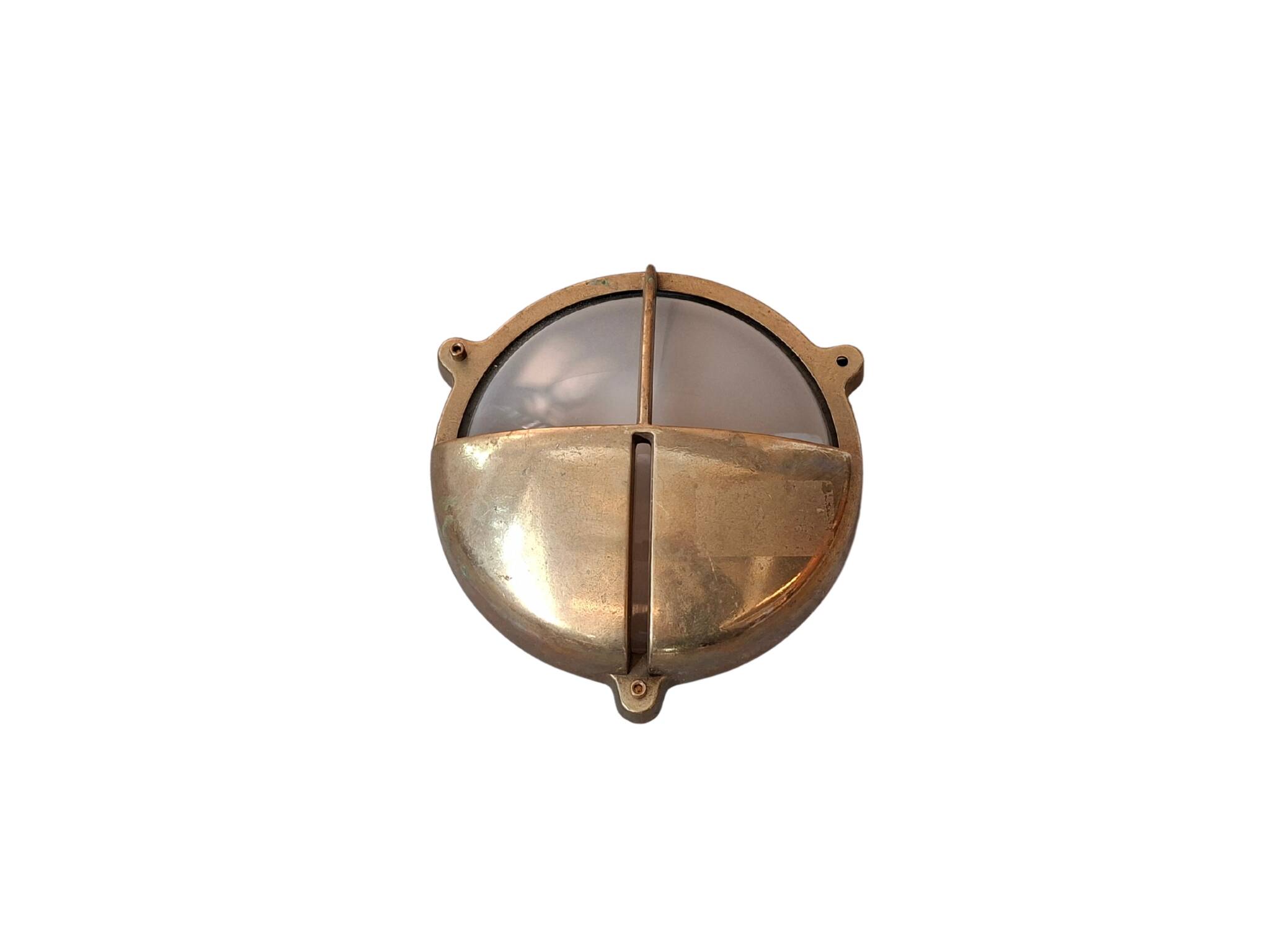 Lampada a Paratia Nautica Vintage in Ottone Massiccio – Stile Industriale A