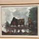 Original Swedish Oil on Panel – “Cabin by the Water” by Jeams – Signed
