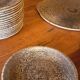 Dessert service, 18 plates and a sandstone dish from Salins les Bains, 1960s