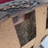 1930s, Danish armchair, furniture velour, ash wood.