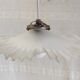 Pleated glass lampshade - mid 20th century