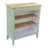 Parisian library sideboard 2 drawers Luxembourg green