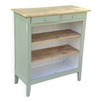 Parisian library sideboard 2 drawers Luxembourg green