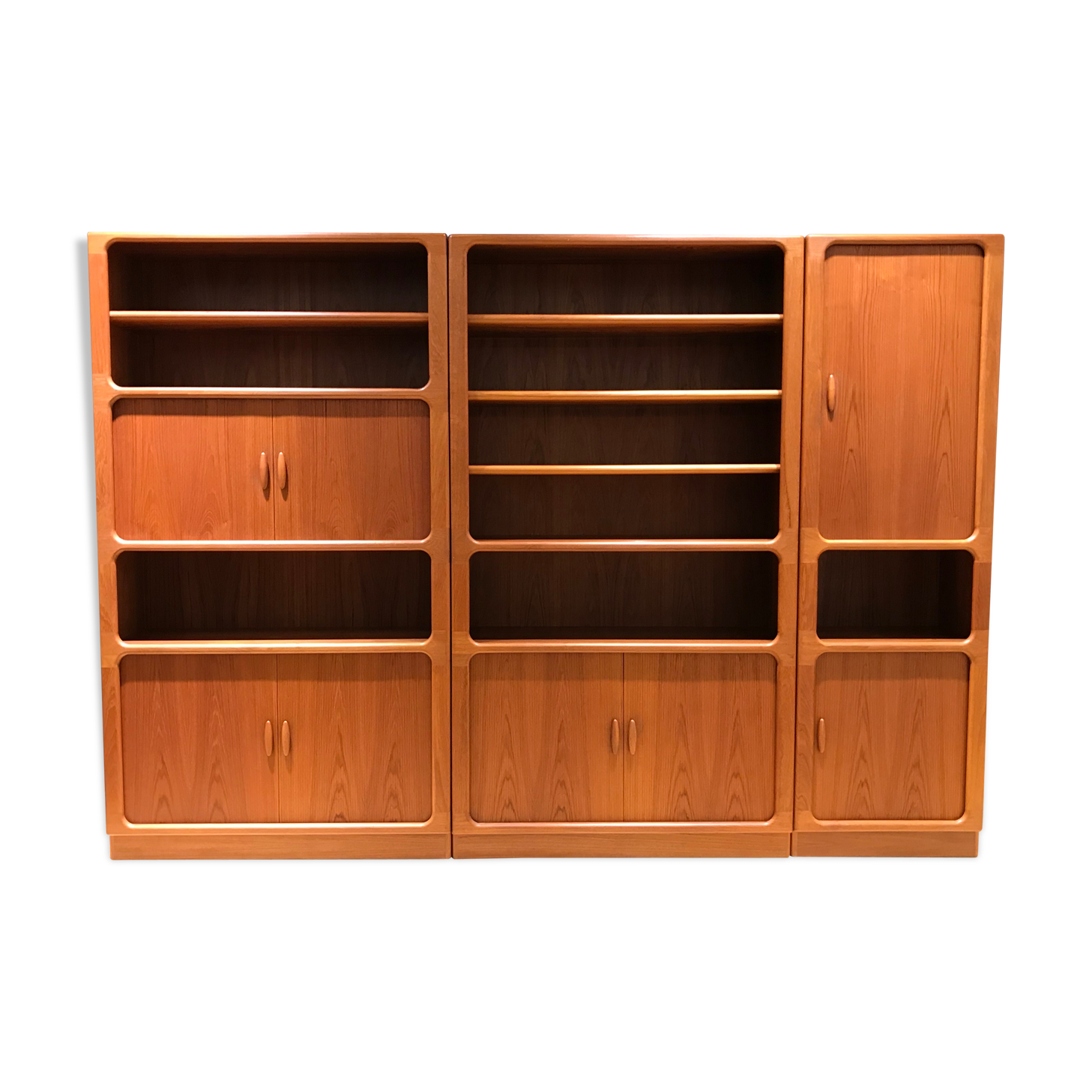 Teak wall system by Niels Bach for Dyrlund, 1970