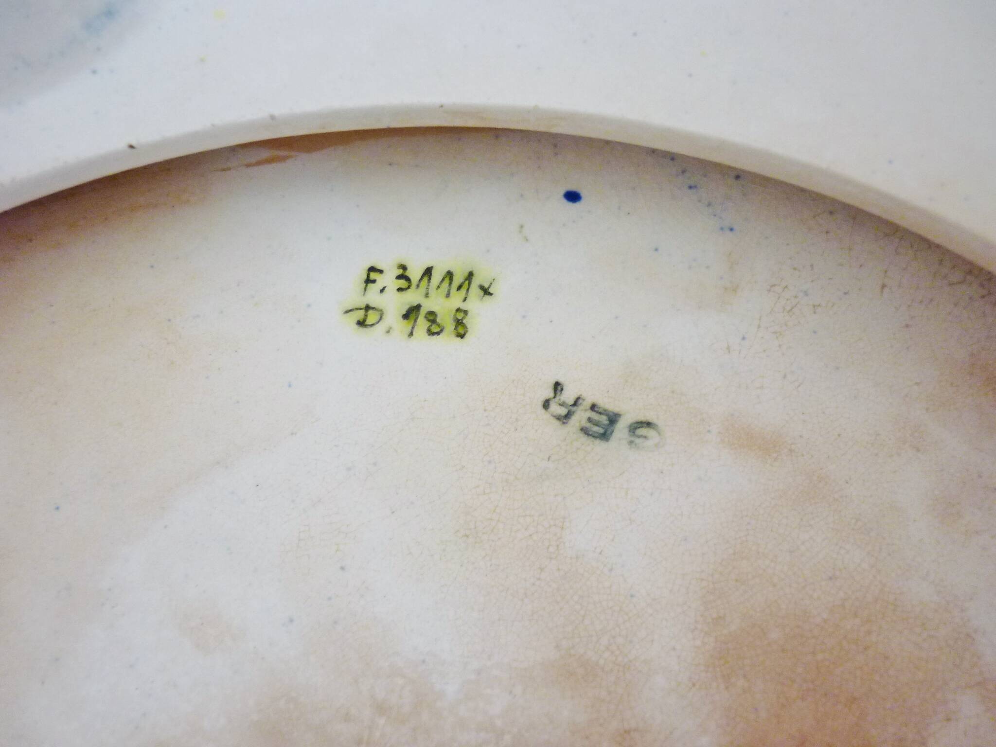 Glazed ceramic trivet, Longwy enamels, art deco