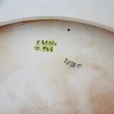 Glazed ceramic trivet, Longwy enamels, art deco