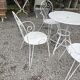 Salon de jardin en fer forgé , 1 table + 3 fauteuils