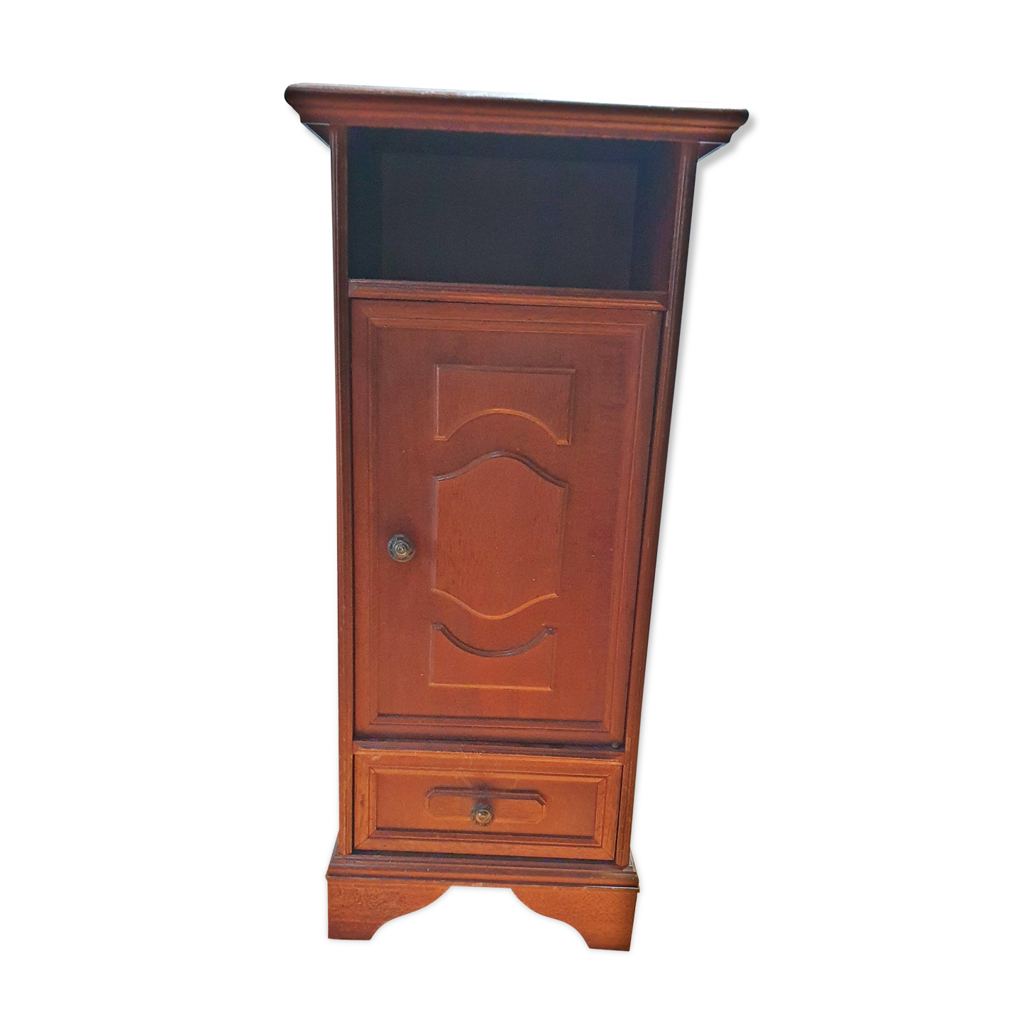 70s wood bedside