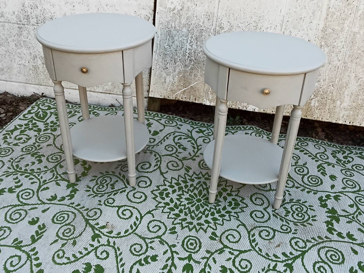 Large round bedside tables