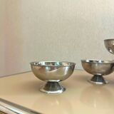 6 vintage stainless steel dessert bowls, 1960s