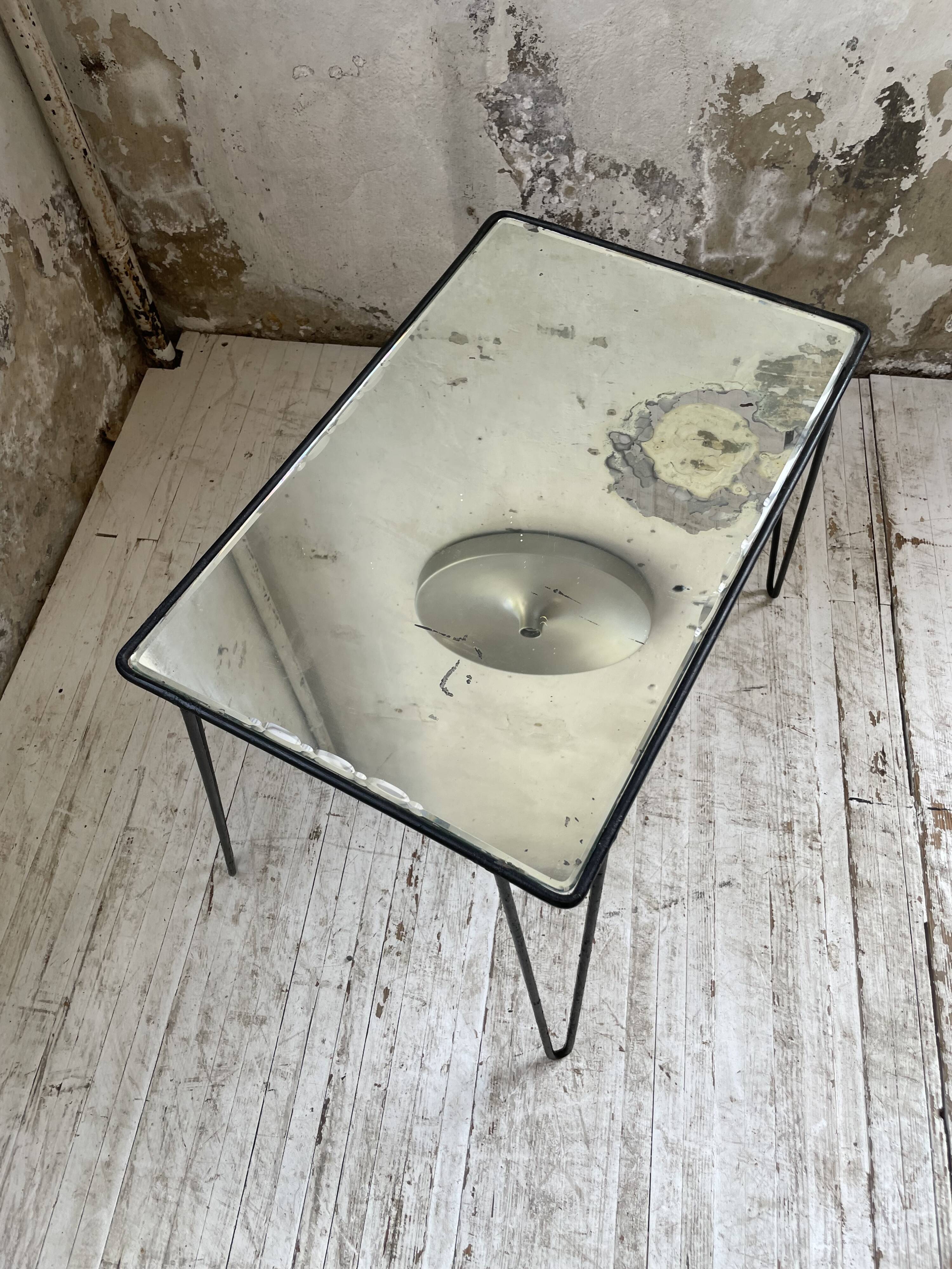 Mirrored coffee table from the 60s